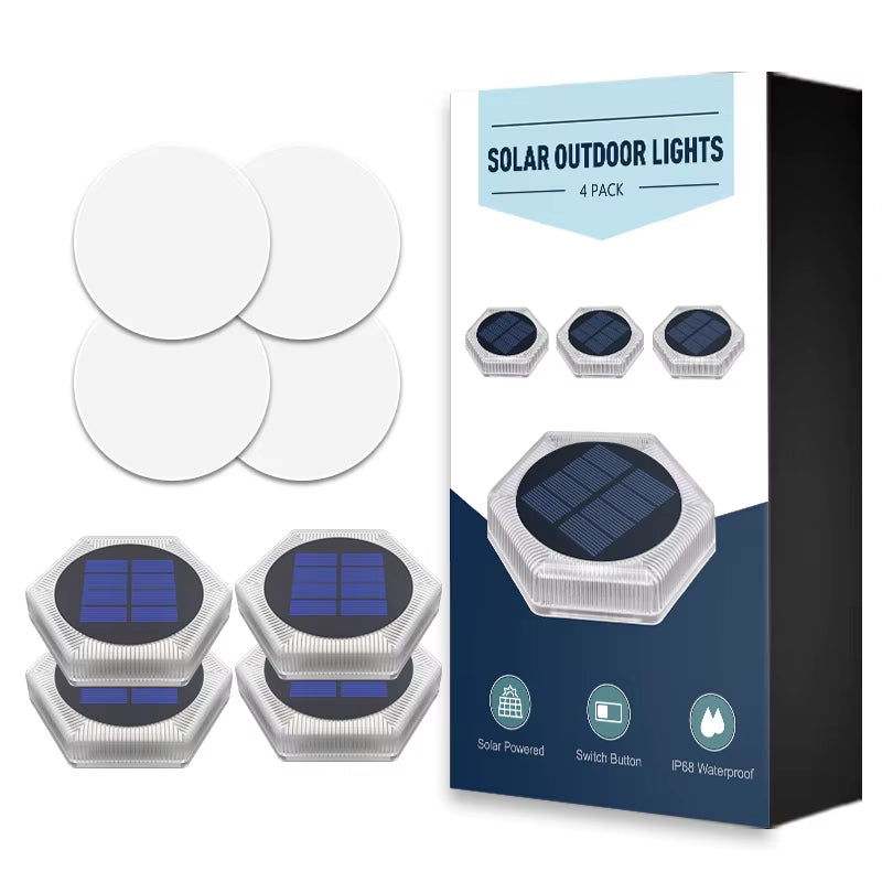 Brighten up your outdoors with these 4 Waterproof Solar Deck Lights! Perfect for your garden, stairs, patio, and pathways! 🌟✨ #OutdoorLighting #GardenGlow