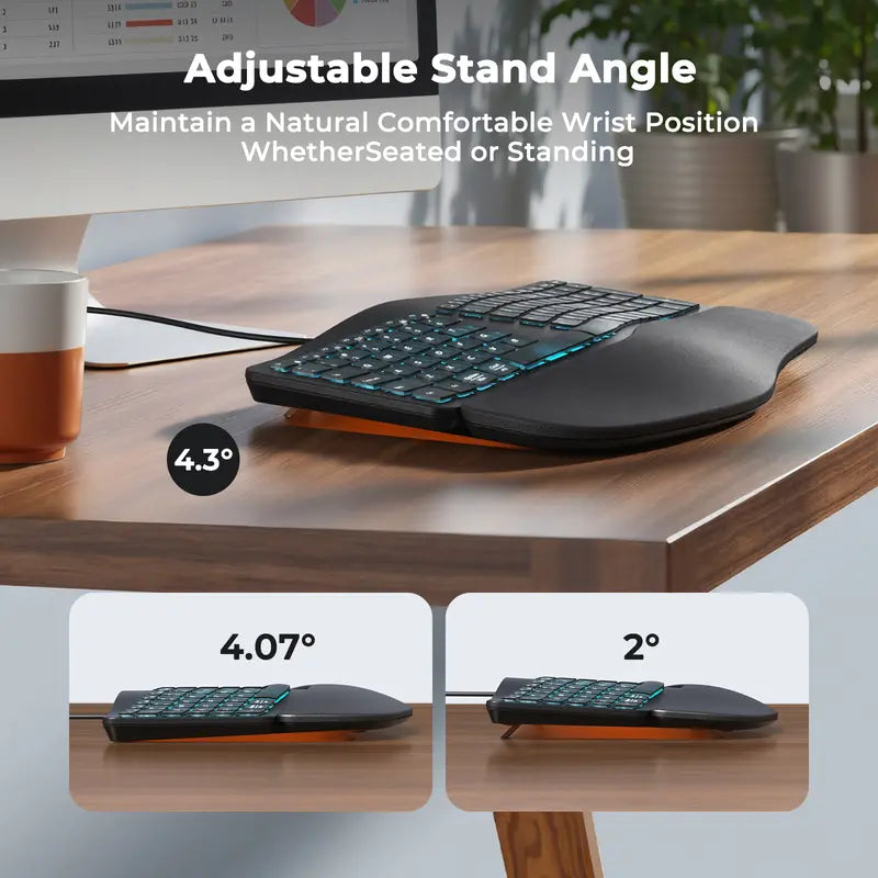 Level Up Your Gaming Setup with the MEETION Ergonomic RGB Keyboard! 🌈✨ Translucent Cyberpunk Style, 7-Color Backlit Keys, and a Comfy Wrist Rest! Perfect for Windows & Mac! 🖥️💻