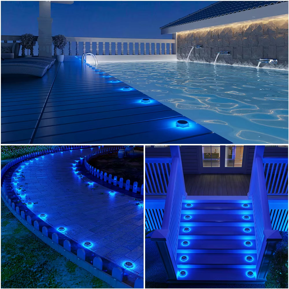Brighten up your outdoors with these 4 Waterproof Solar Deck Lights! Perfect for your garden, stairs, patio, and pathways! 🌟✨ #OutdoorLighting #GardenGlow