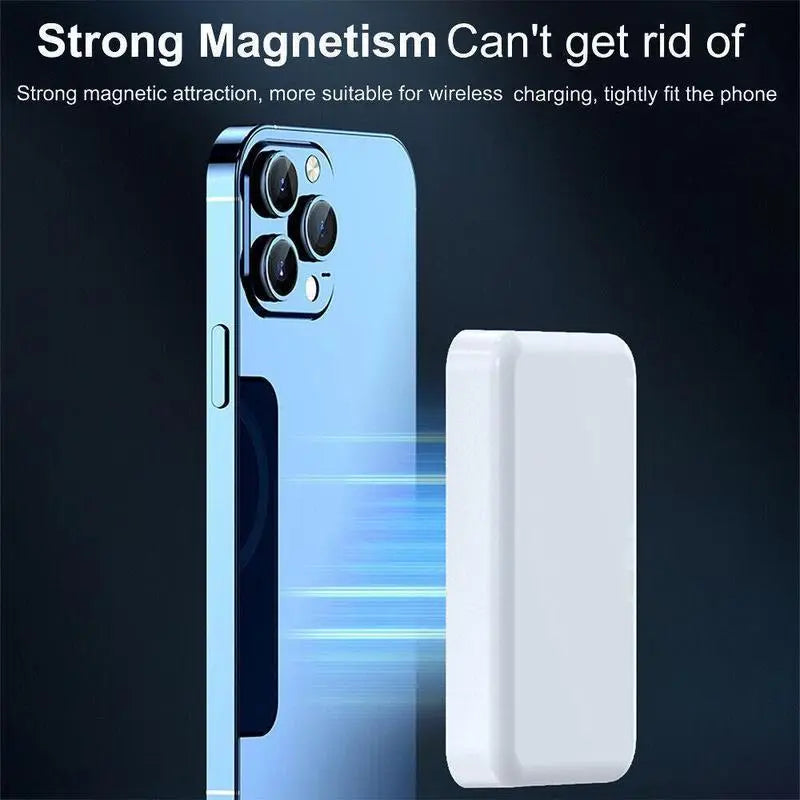 Power Up Anywhere! 🔋✨ XMWUS 5000mAh Magnetic Power Bank - Your Ultimate Wireless Charger for iPhone 12-18! Compatible with MagSafe Cases & Perfect for Travel! 🌍📱