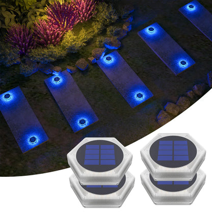 Brighten up your outdoors with these 4 Waterproof Solar Deck Lights! Perfect for your garden, stairs, patio, and pathways! 🌟✨ #OutdoorLighting #GardenGlow